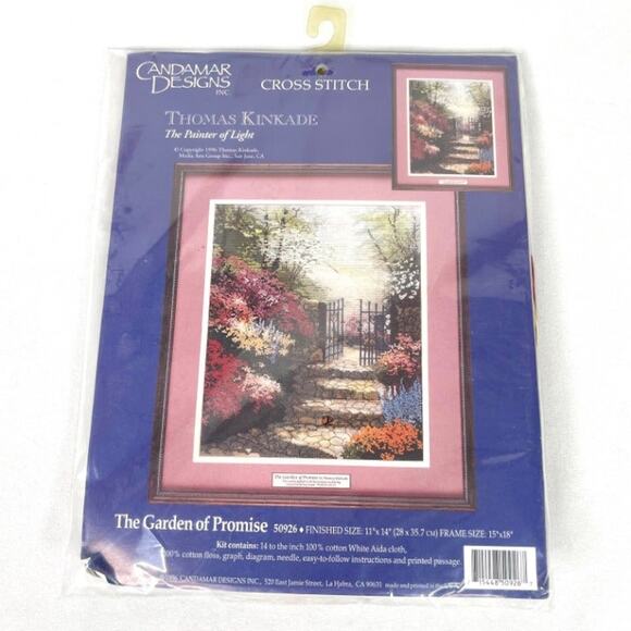 Thomas Kinkade Garden Cross Stitch Kit - Picture 1 of 6